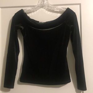 LIKE NEW Bailey 44 velvet off the shoulder top